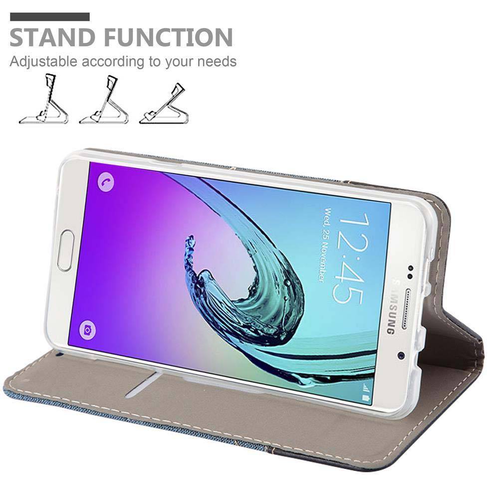 Cadorabo Hülle für Samsung Galaxy A7 2016 Schutzhülle in Blau Handy Hülle Etui Book Case Cover
