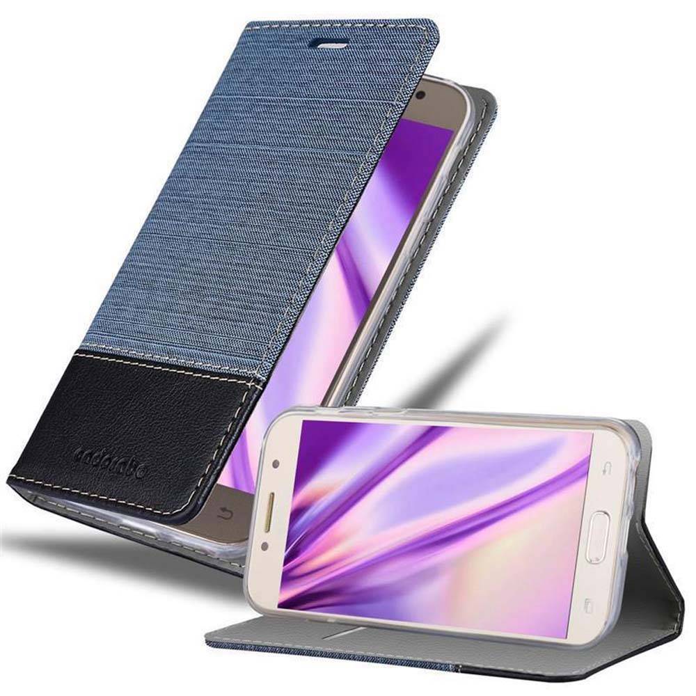 Cadorabo Hülle für Samsung Galaxy A7 2017 Schutzhülle in Blau Handy Hülle Etui Book Case Cover