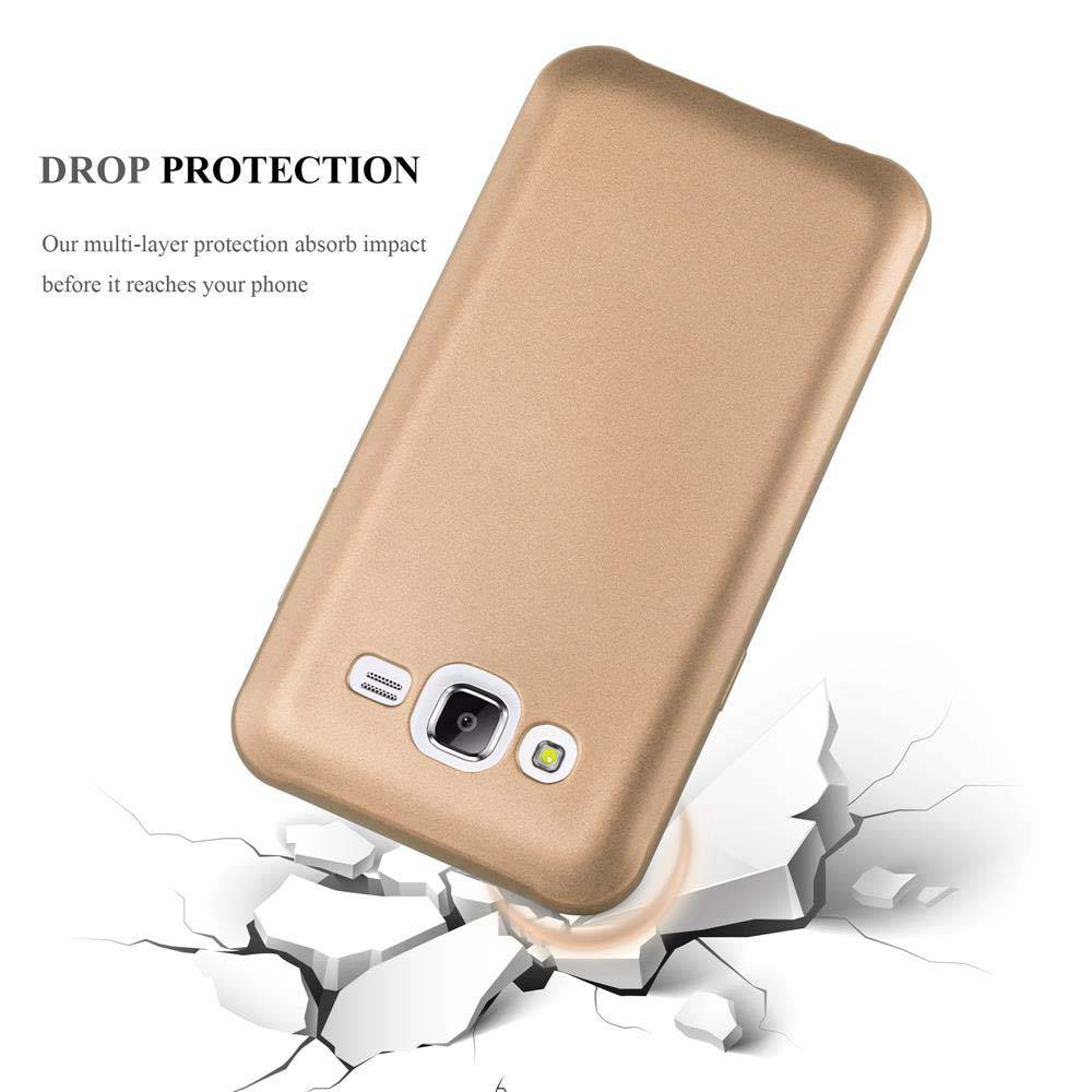 Cadorabo Schutzhülle für Samsung Galaxy J5 2015 Hülle in Rosa Handyhülle TPU Silikon Etui Cover Case