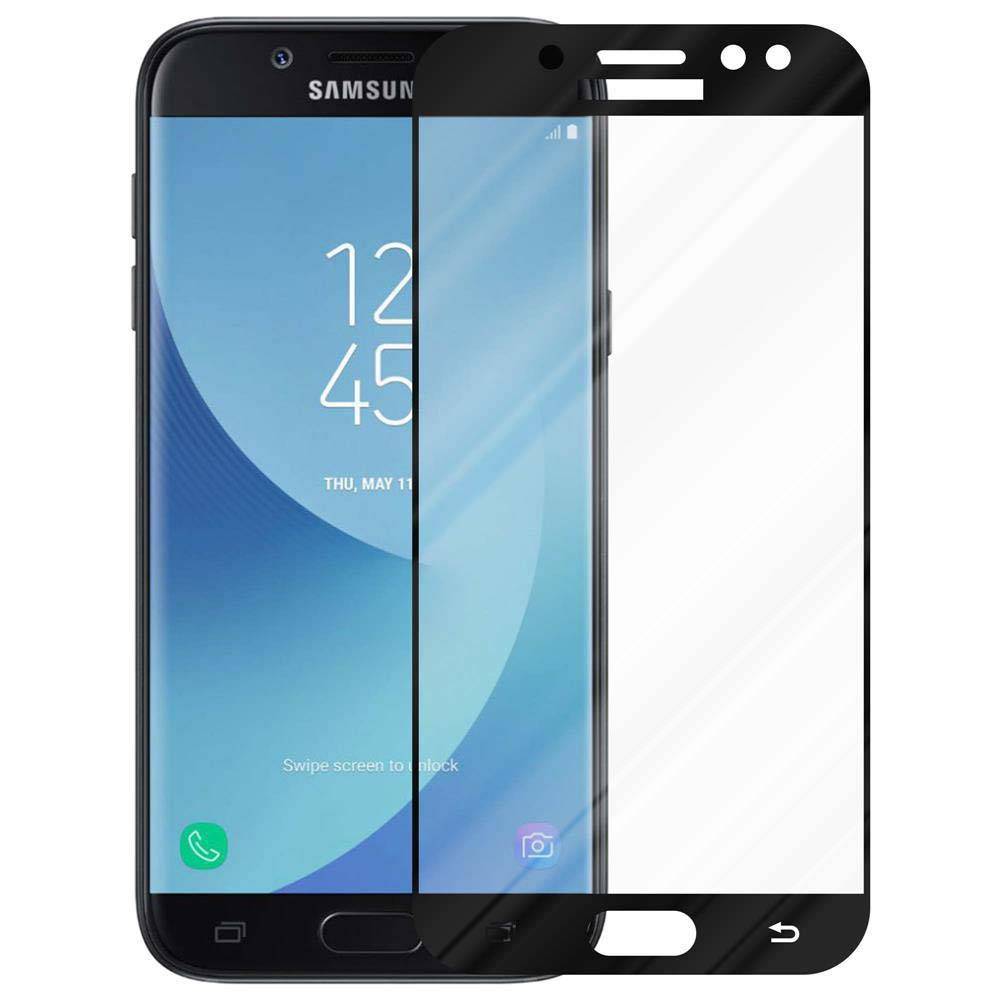 Cadorabo Panzerfolie für Samsung Galaxy J7 PRO Schutzfolie in Schwarz Vollbild Folie Tempered Display Schutzglas