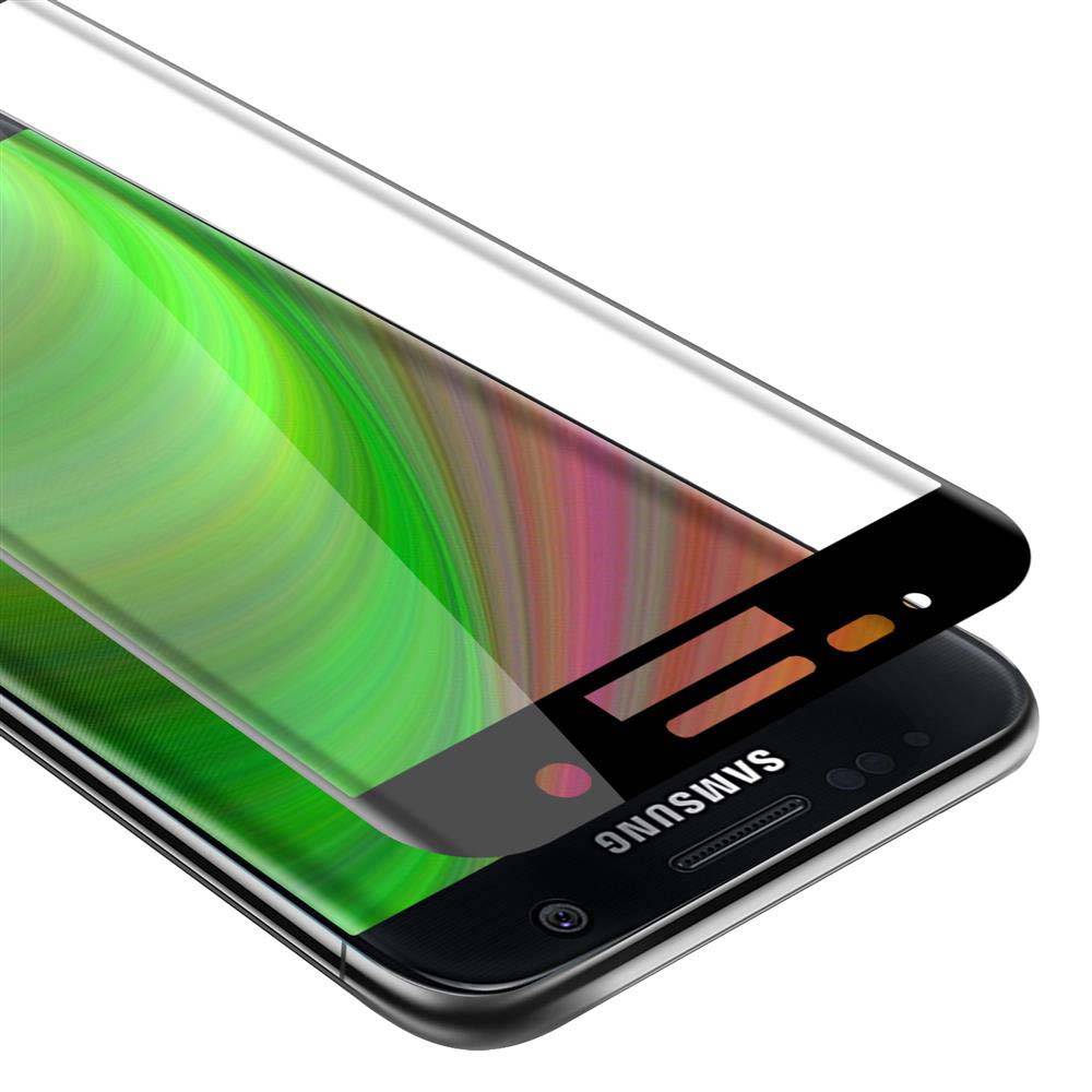 Cadorabo Panzerfolie für Samsung Galaxy S7 Schutzfolie in Schwarz Vollbild Folie Tempered Display Schutzglas