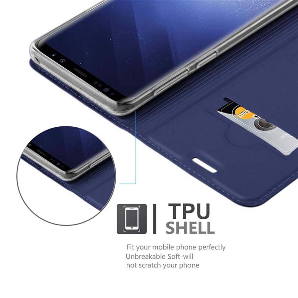 Cadorabo Handyhülle für Samsung Galaxy S9 Schutz Hülle in Blau Cover Etui Book Case Booklet