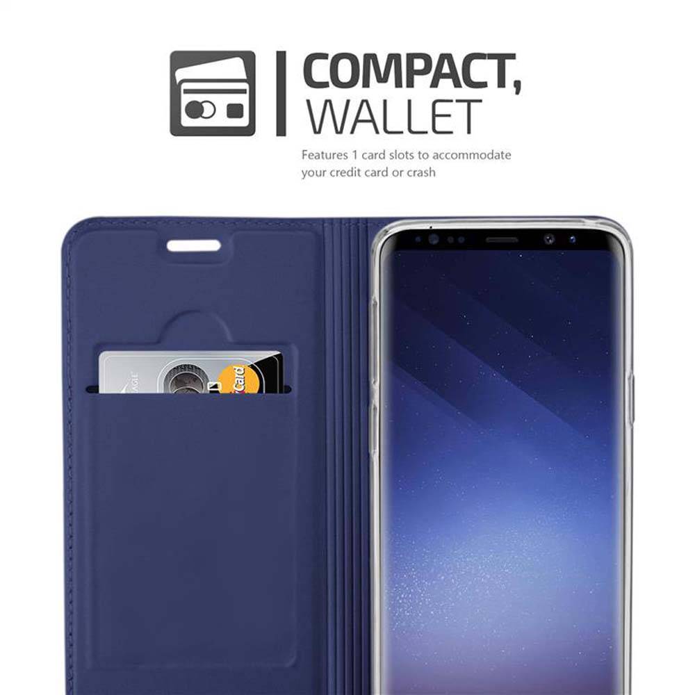 Cadorabo Handyhülle für Samsung Galaxy S9 Schutz Hülle in Blau Cover Etui Book Case Booklet