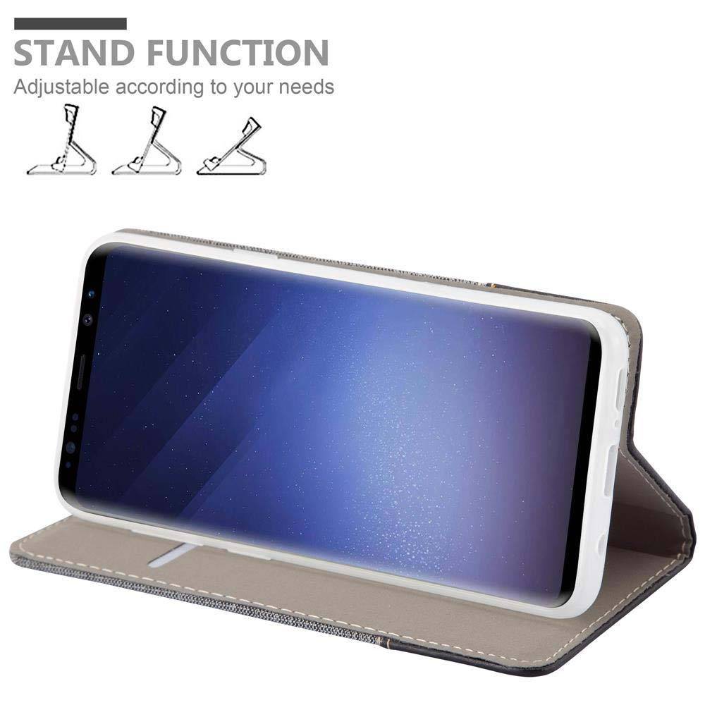 Cadorabo Hülle für Samsung Galaxy S9 Schutzhülle in Grau Handy Hülle Etui Book Case Cover