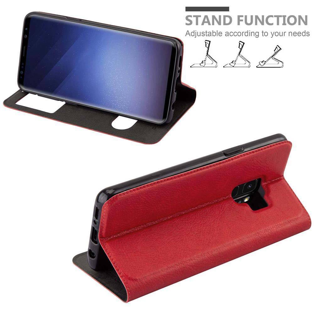 Cadorabo Schutzhülle für Samsung Galaxy S9 Hülle in Rot Handyhülle Book Case Cover Etui