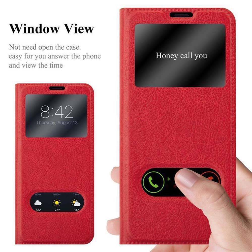 Cadorabo Schutzhülle für Samsung Galaxy S9 Hülle in Rot Handyhülle Book Case Cover Etui