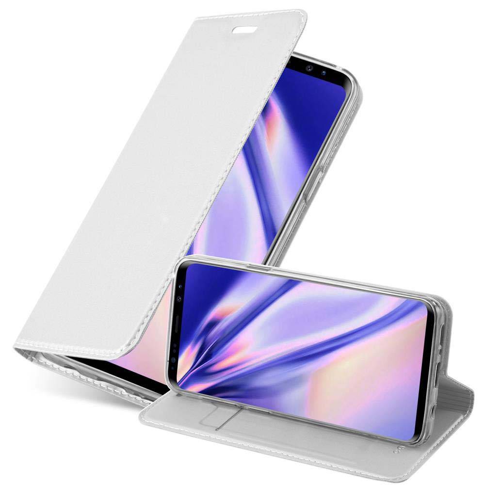 Cadorabo Handyhülle für Samsung Galaxy S9 Schutz Hülle in Silber Cover Etui Book Case Booklet