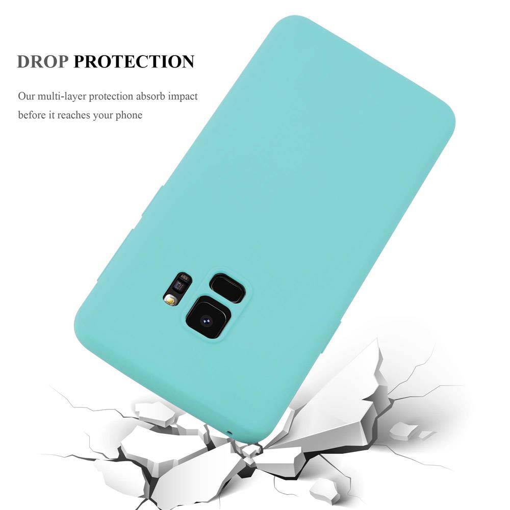 Cadorabo Hülle für Samsung Galaxy S9 Schutzhülle in Blau Handyhülle TPU Silikon Etui Case Cover