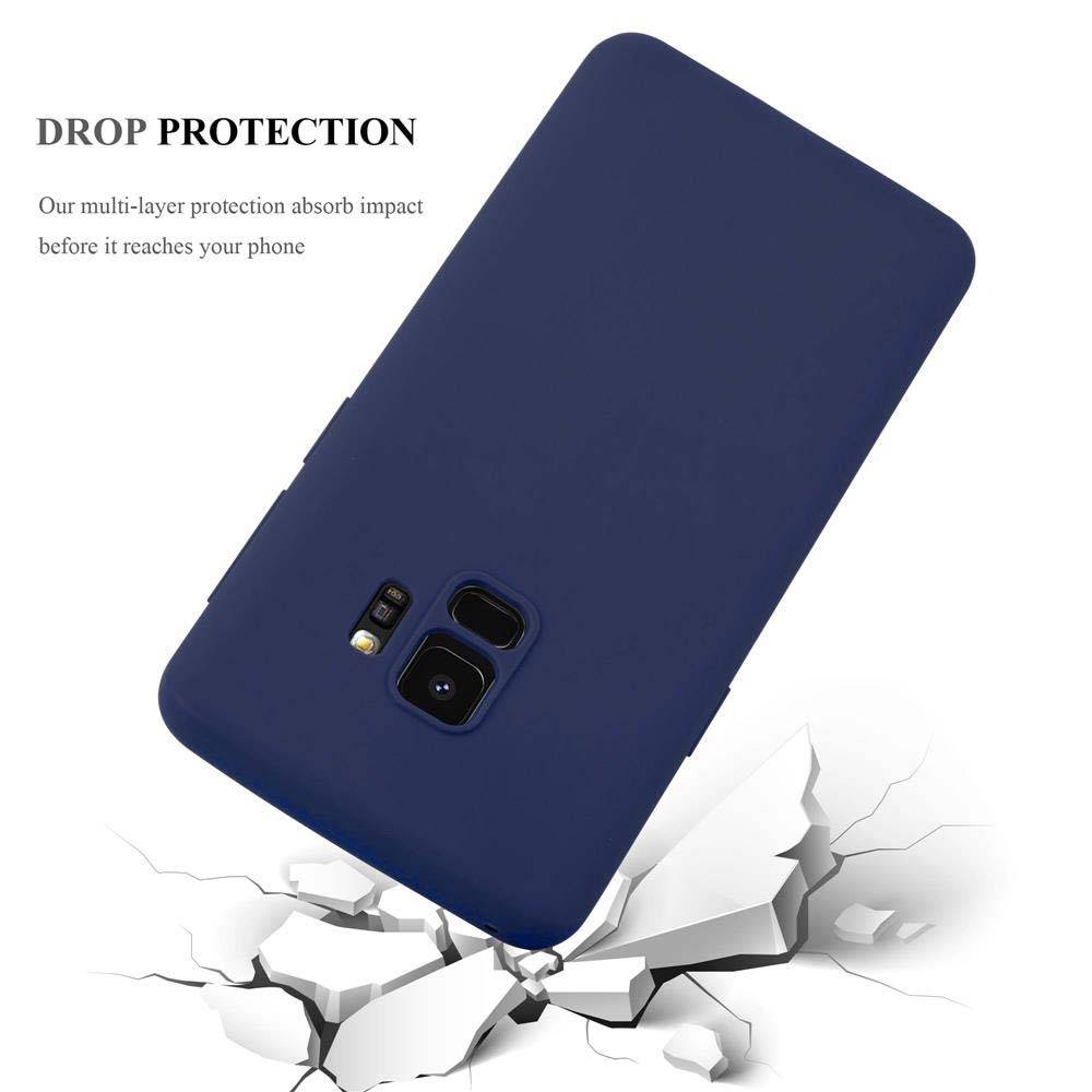 Cadorabo Hülle für Samsung Galaxy S9 Schutzhülle in Blau Handyhülle TPU Silikon Etui Case Cover