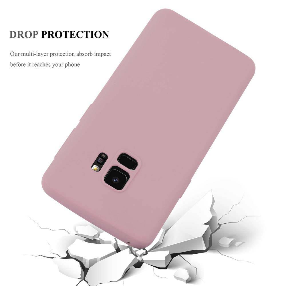 Cadorabo Hülle für Samsung Galaxy S9 Schutzhülle in Rosa Handyhülle TPU Silikon Etui Case Cover