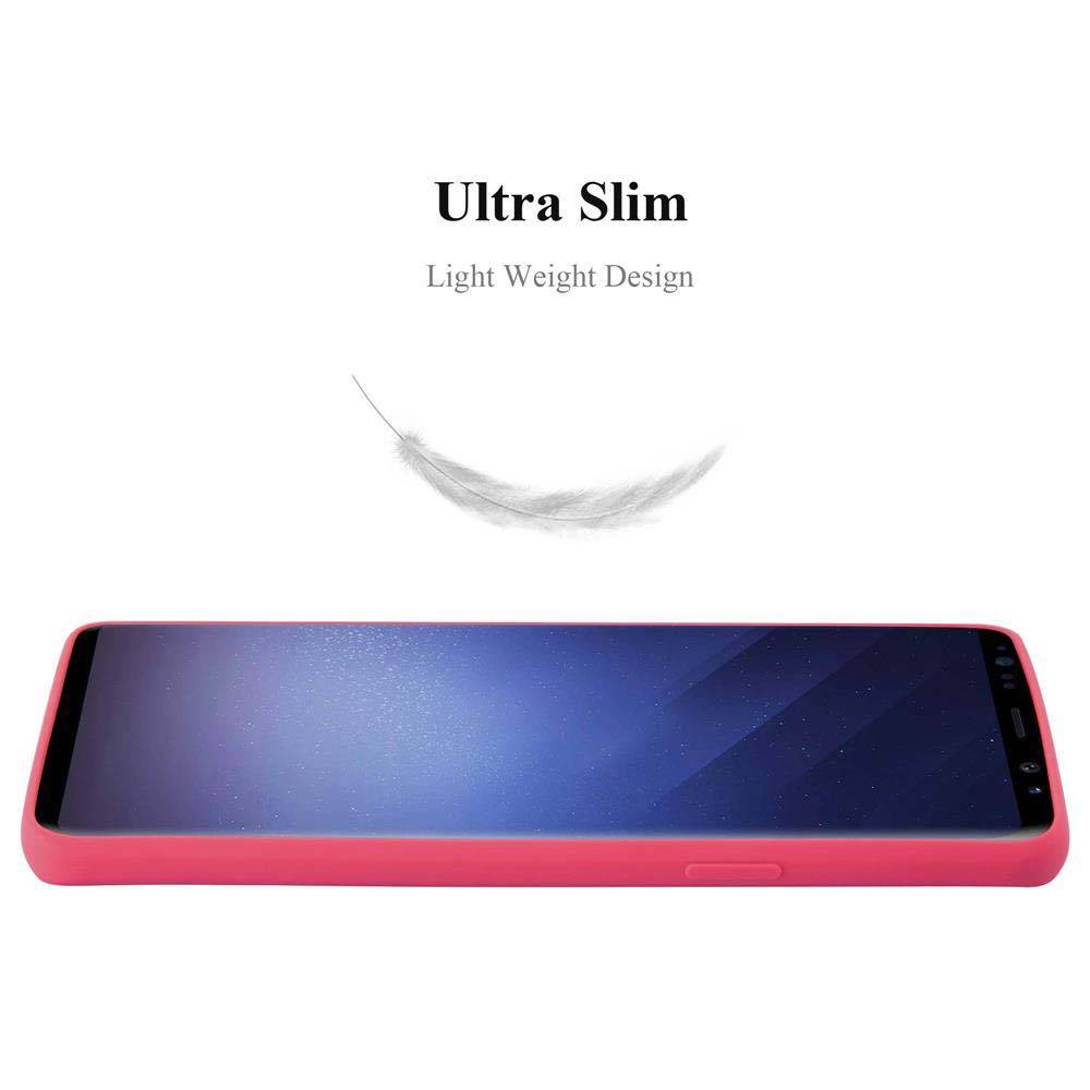 Cadorabo Hülle für Samsung Galaxy S9 Schutzhülle in Rot Handyhülle TPU Silikon Etui Case Cover