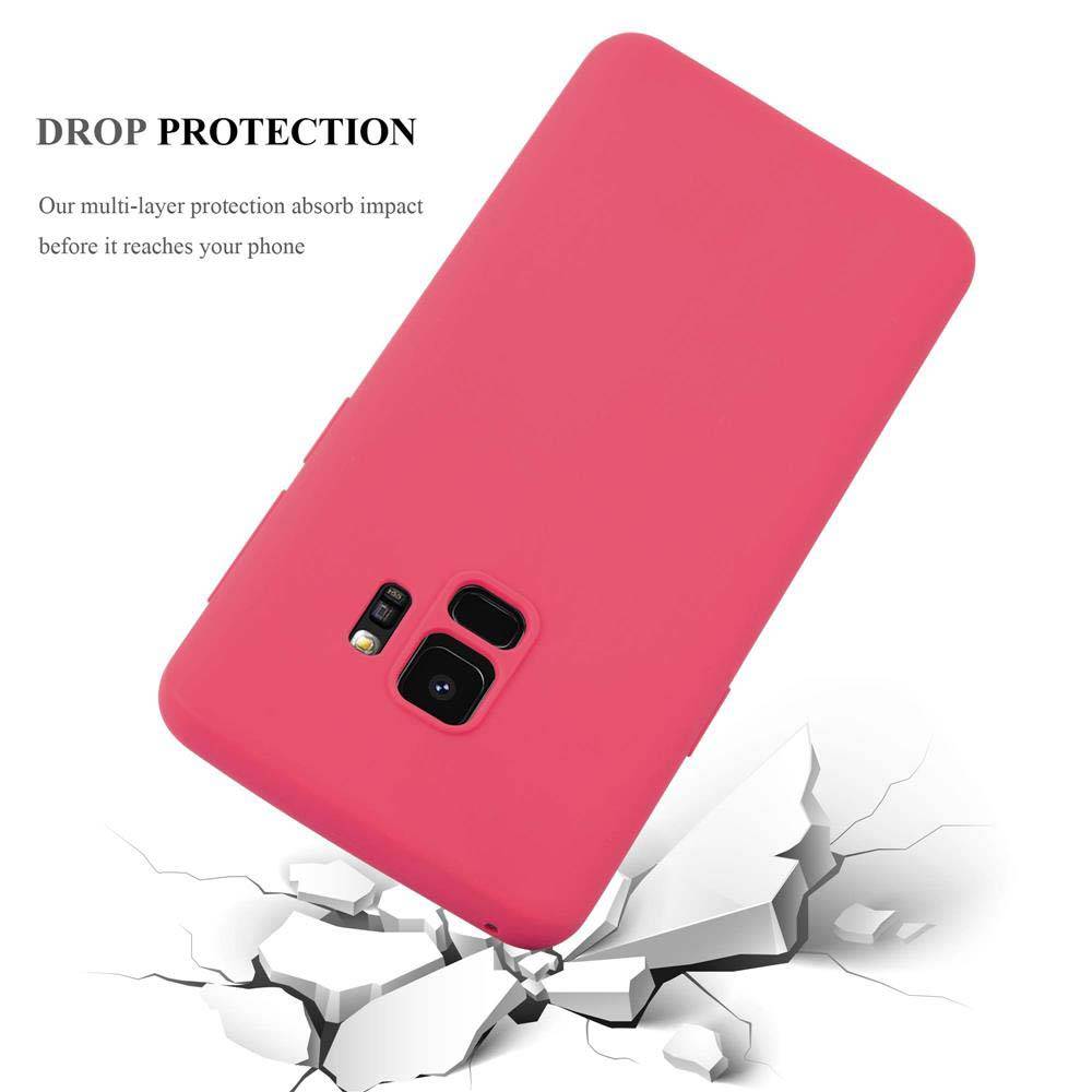 Cadorabo Hülle für Samsung Galaxy S9 Schutzhülle in Rot Handyhülle TPU Silikon Etui Case Cover