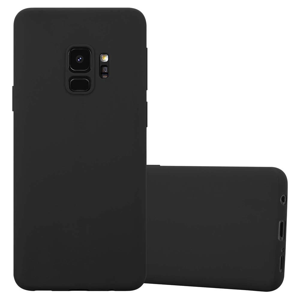Cadorabo Hülle für Samsung Galaxy S9 Schutzhülle in Schwarz Handyhülle TPU Silikon Etui Case Cover