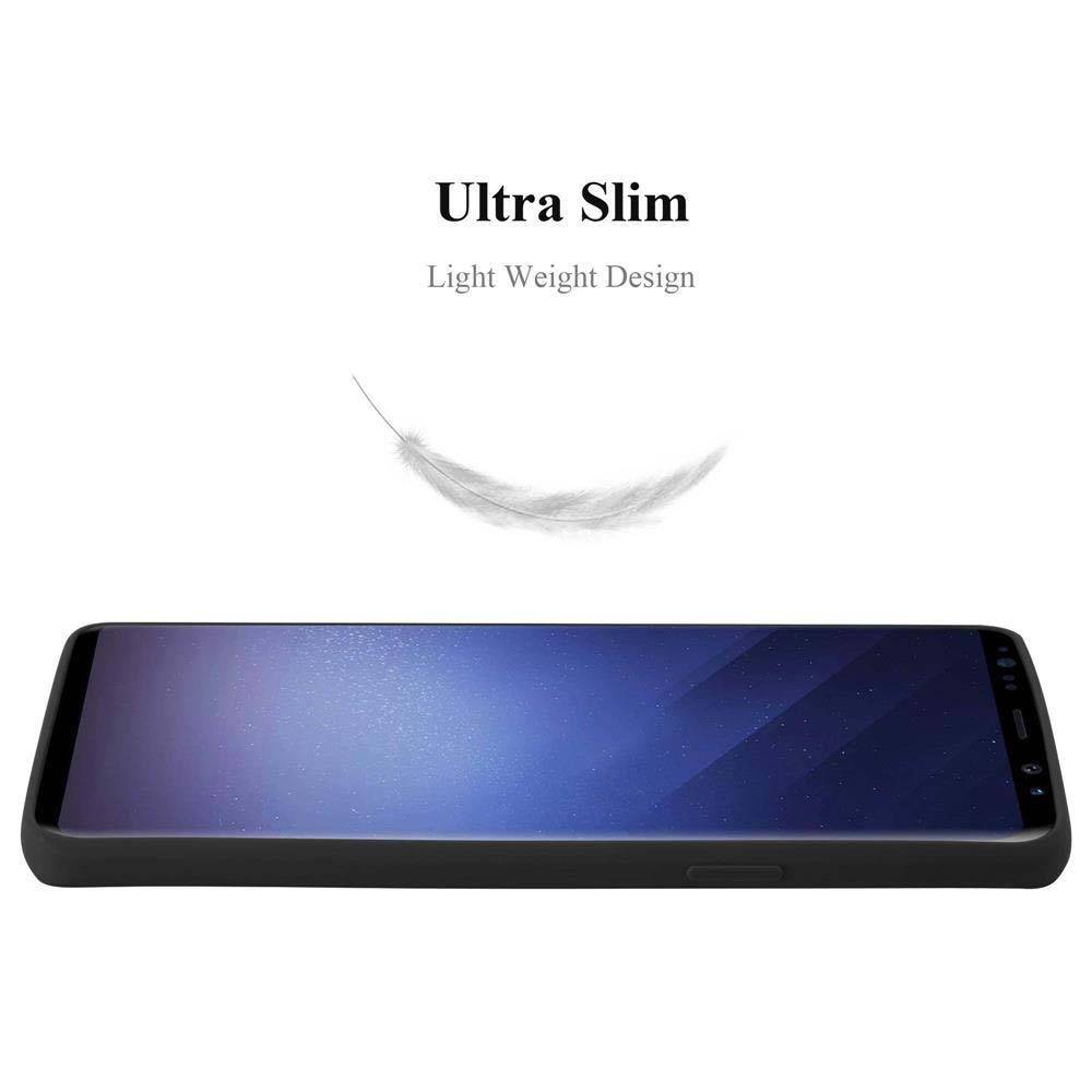 Cadorabo Hülle für Samsung Galaxy S9 Schutzhülle in Schwarz Handyhülle TPU Silikon Etui Case Cover