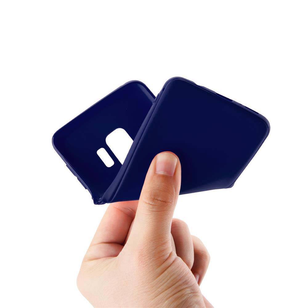 Cadorabo Schutzhülle für Samsung Galaxy S9 Hülle in Blau Handyhülle TPU Etui Cover Case