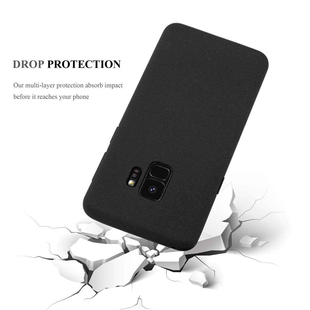 Cadorabo Schutzhülle für Samsung Galaxy S9 Hülle in Schwarz Handyhülle TPU Etui Cover Case