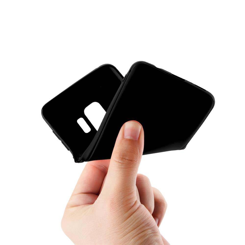 Cadorabo Schutzhülle für Samsung Galaxy S9 Hülle in Schwarz Handyhülle TPU Etui Cover Case