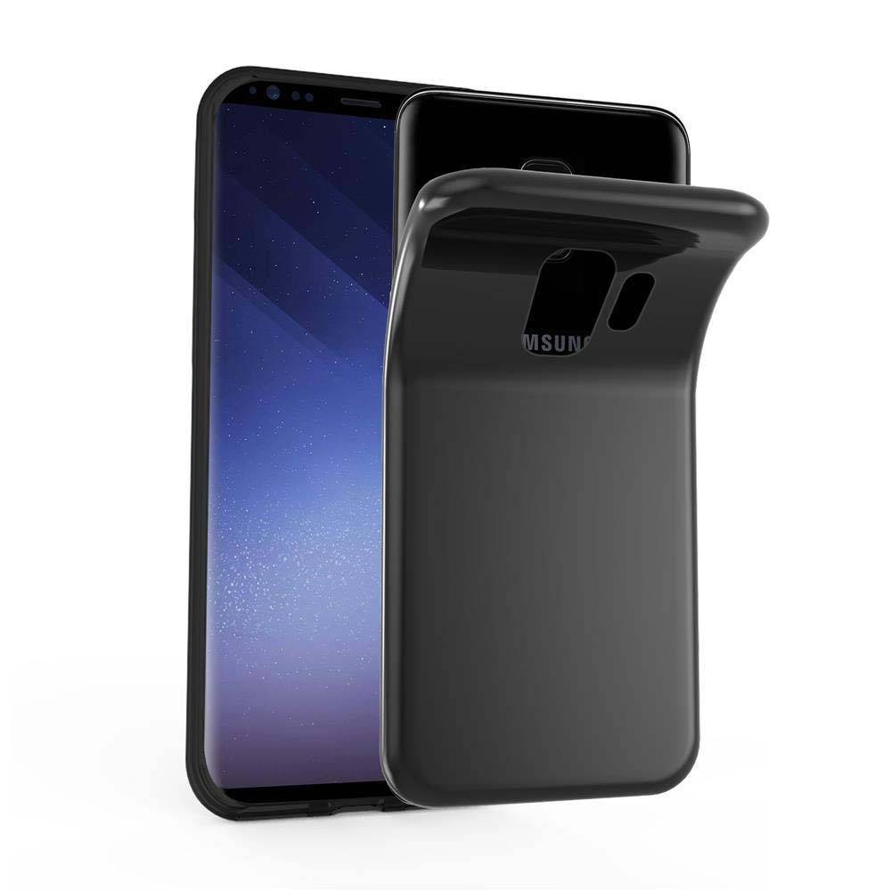 Cadorabo Hülle für Samsung Galaxy S9 Schutz Hülle in Schwarz Schutzhülle TPU Silikon Cover Etui Case