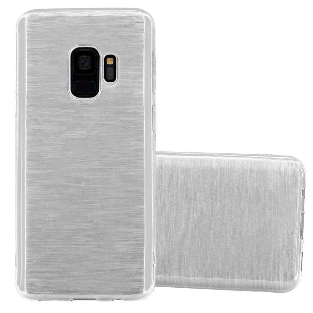 Cadorabo Hülle für Samsung Galaxy S9 Schutz Hülle in Silber Schutzhülle TPU Silikon Etui Case Cover