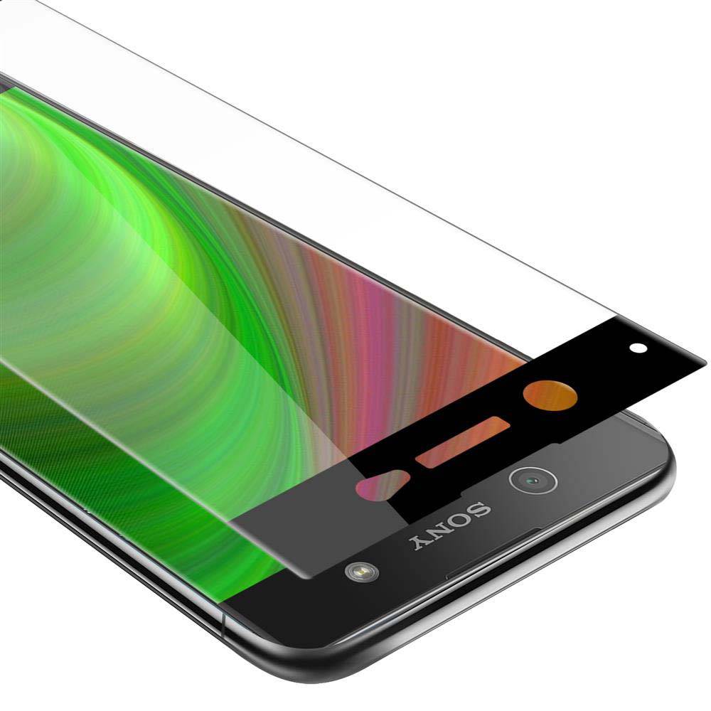 Cadorabo Panzerfolie für Sony Xperia XA ULTRA Schutzfolie in Schwarz Vollbild Folie Tempered Display Schutzglas
