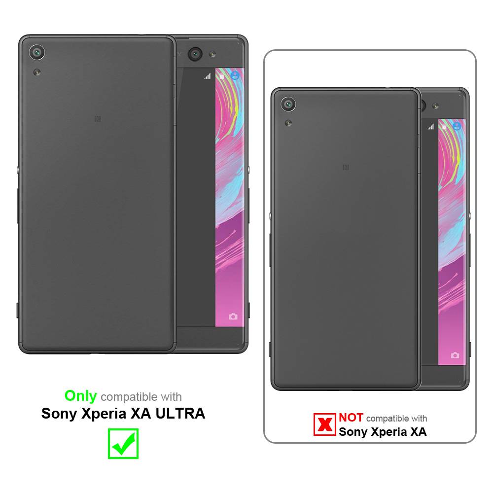 Cadorabo Panzerfolie für Sony Xperia XA ULTRA Schutzfolie in Weiß Vollbild Folie Tempered Display Schutzglas