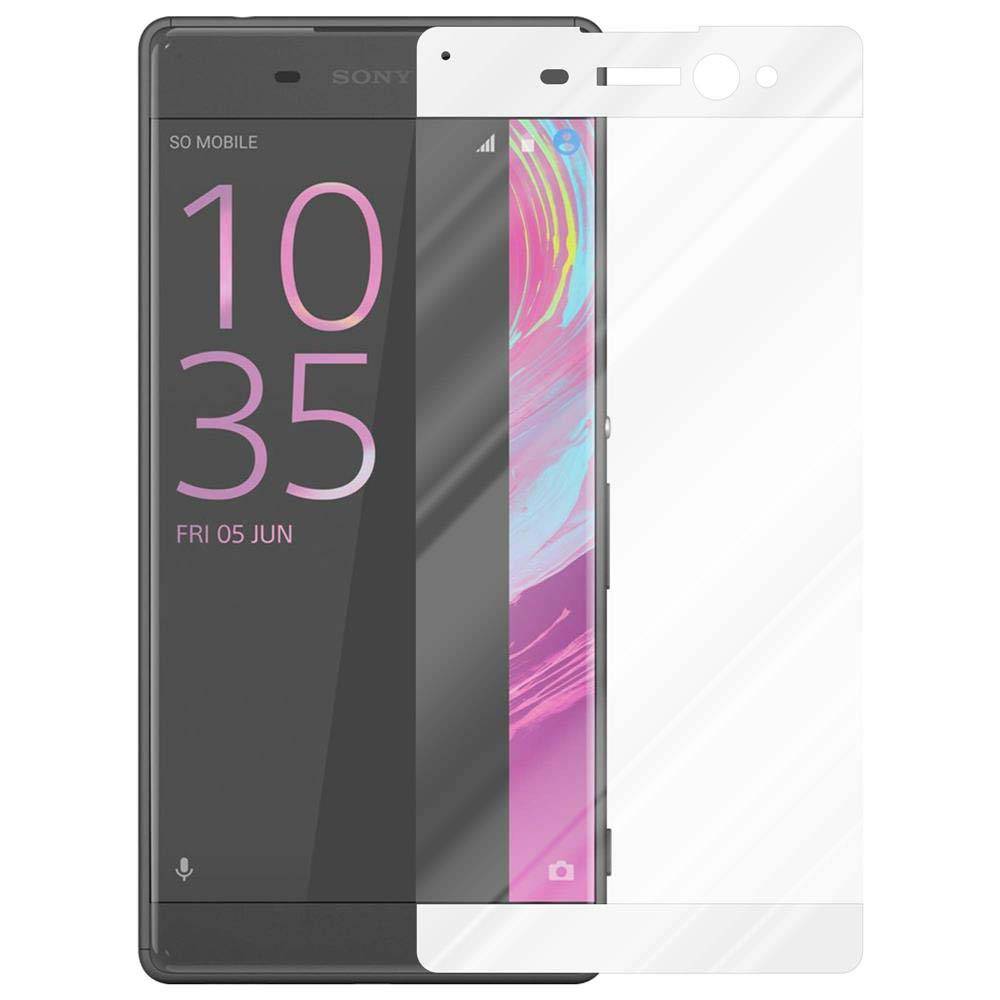 Cadorabo Panzerfolie für Sony Xperia XA ULTRA Schutzfolie in Weiß Vollbild Folie Tempered Display Schutzglas