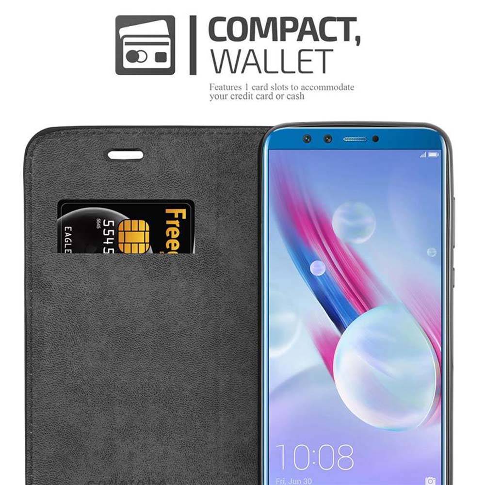 Cadorabo Hülle für Honor 9 LITE Schutz Hülle in Schwarz Handyhülle Etui Case Cover Magnetverschluss