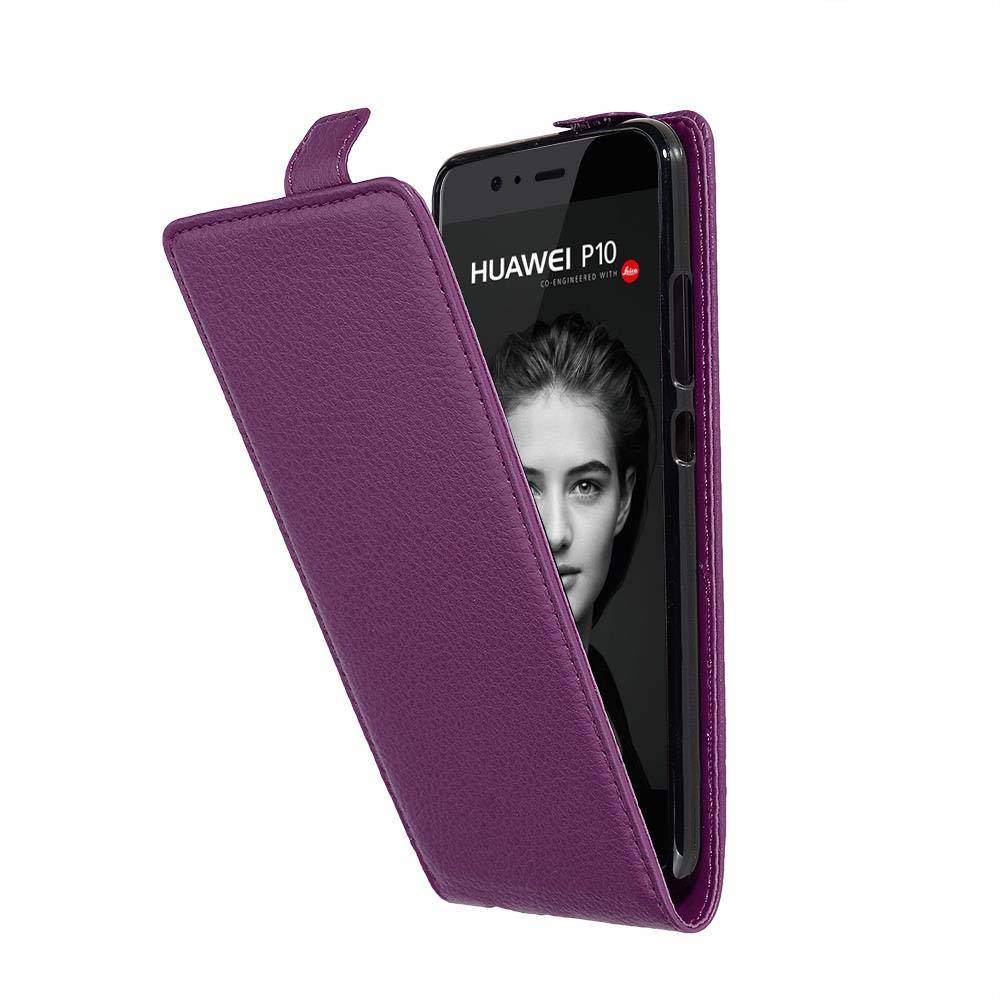 Cadorabo Schutzhülle für Huawei P10 Hülle in Lila Flip Etui Handyhülle Case Cover Kunstleder