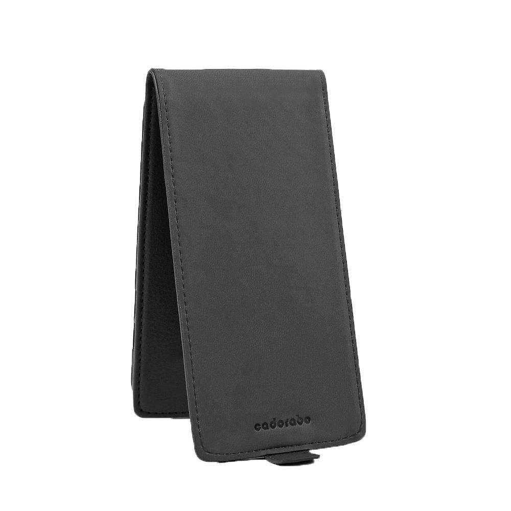 Cadorabo Schutzhülle für Huawei P10 LITE Hülle in Schwarz Flip Etui Handyhülle Case Cover Kunstleder