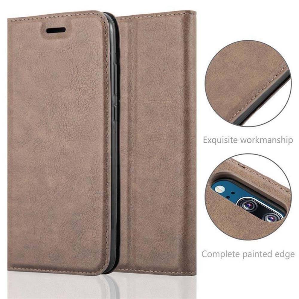 Cadorabo Handy Hülle für Huawei P20 Hülle in KAFFEE BRAUN , Schutzhülle Tasche case cover mit Kartenfach, Standfunktion, Magnetverschluss