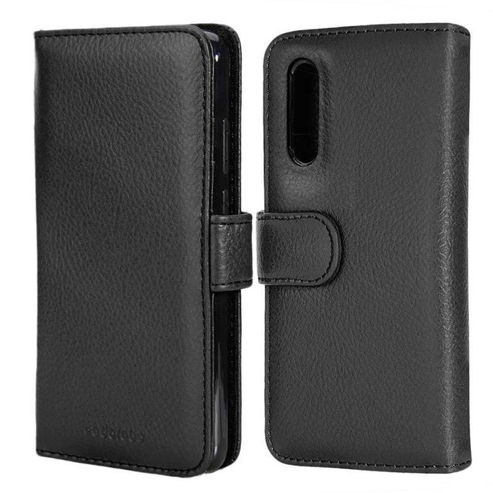Cadorabo Hülle für Huawei P20 in Schwarz Backcover Handy Schutz Hülle Book Case Booklet Kartenfächer