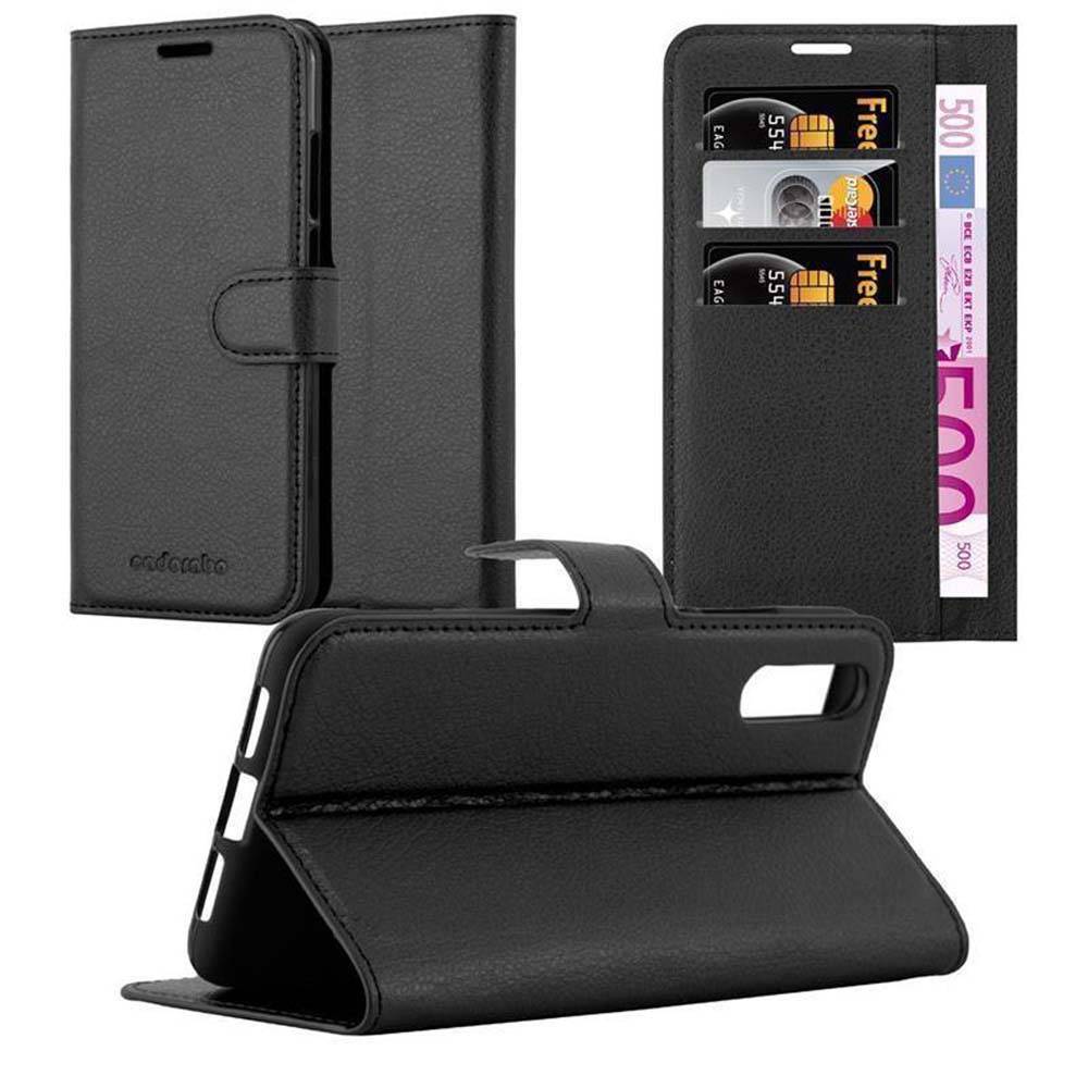 Cadorabo Hülle für Huawei P20 Schutz Hülle in Schwarz Handyhülle Etui Case Cover Magnetverschluss