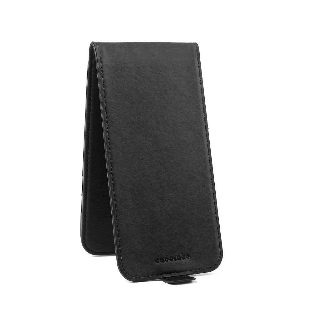 Cadorabo Schutzhülle für Huawei P20 LITE 2018 / NOVA 3E Hülle in Schwarz Flip Etui Handyhülle Case Cover Kunstleder