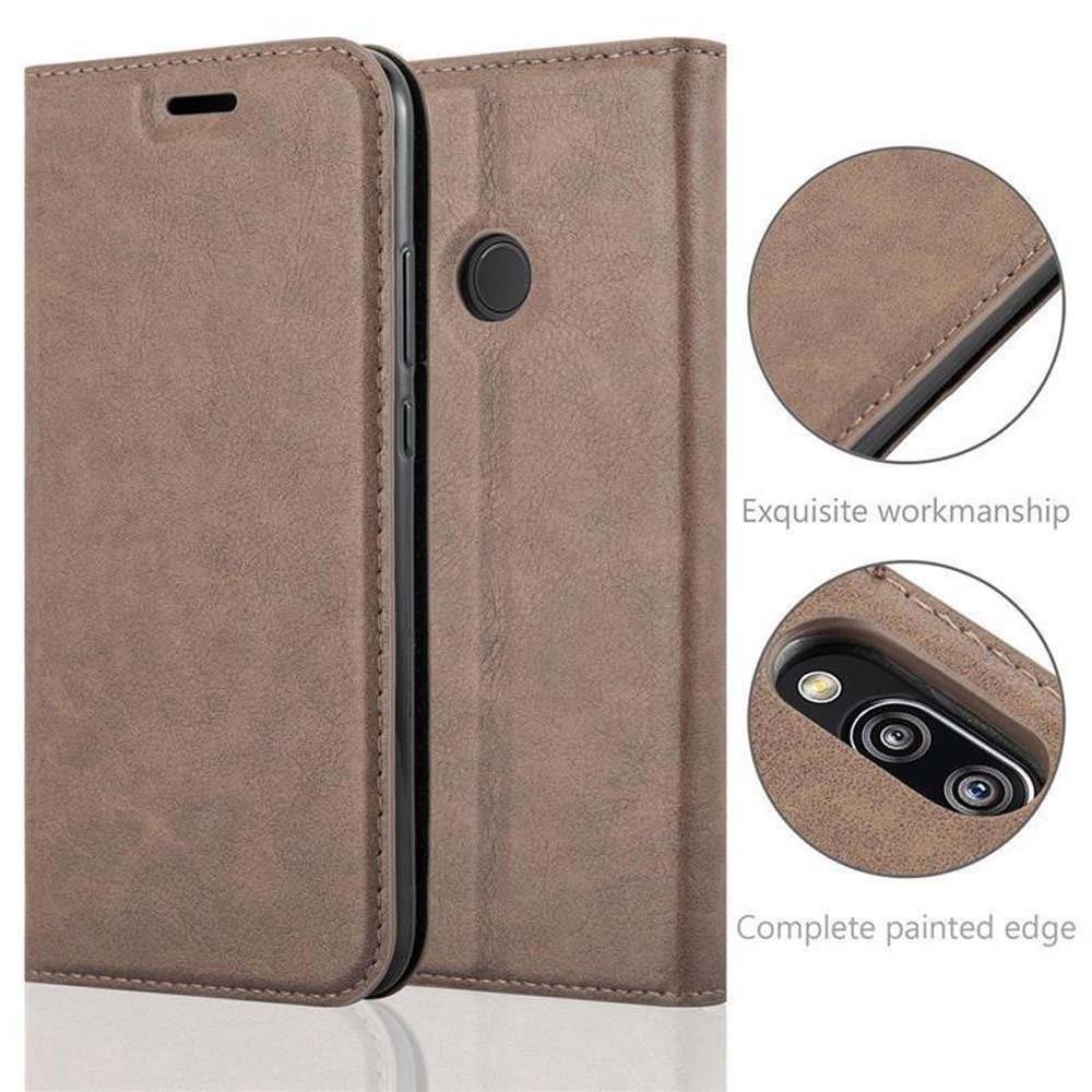 Cadorabo Handy Hülle für Huawei P20 LITE Hülle in KAFFEE BRAUN , Schutzhülle Tasche case cover mit Kartenfach, Standfunktion, Magnetverschluss