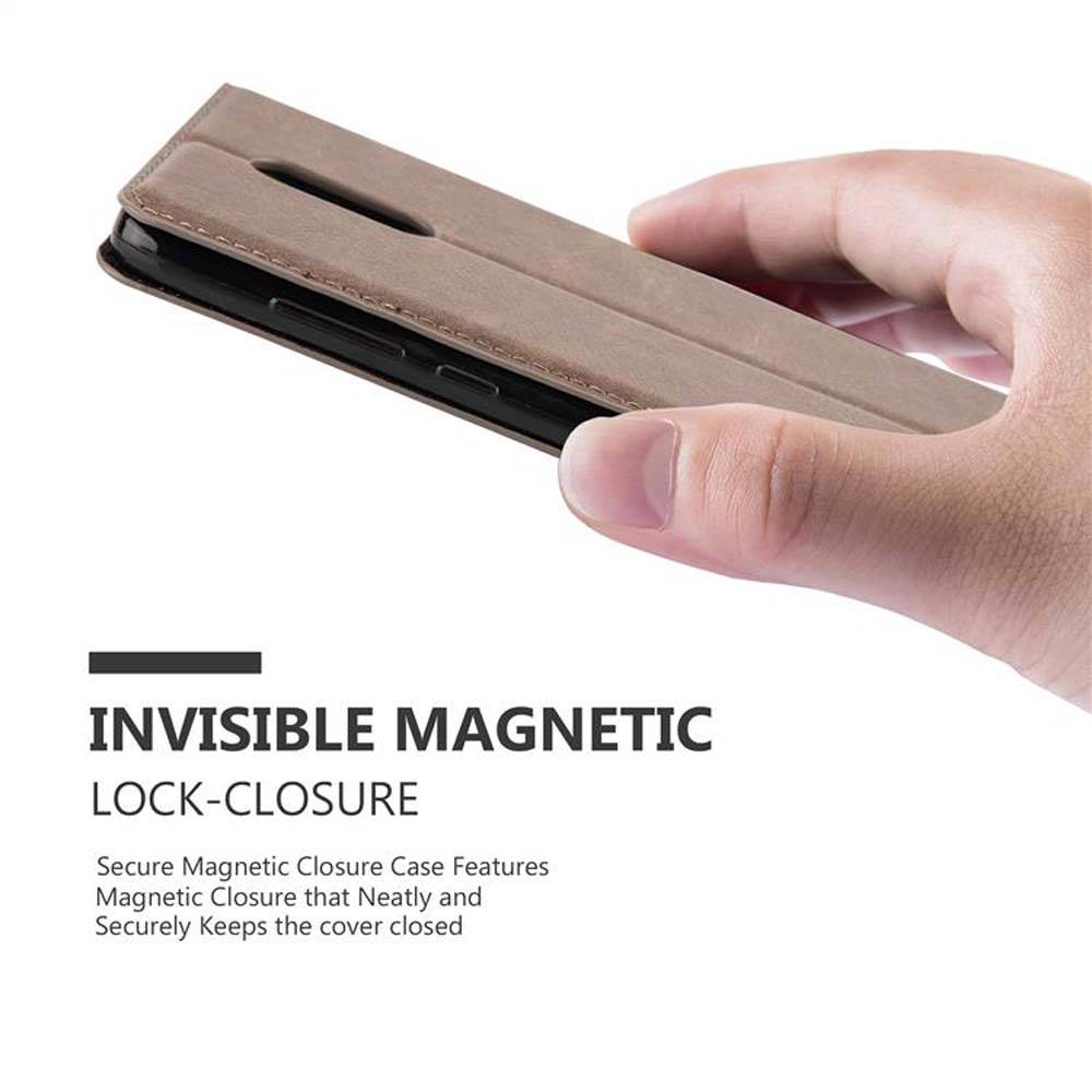 Cadorabo Hülle für Xiaomi RedMi PRO Schutz Hülle in Braun Handyhülle Etui Case Cover Magnetverschluss