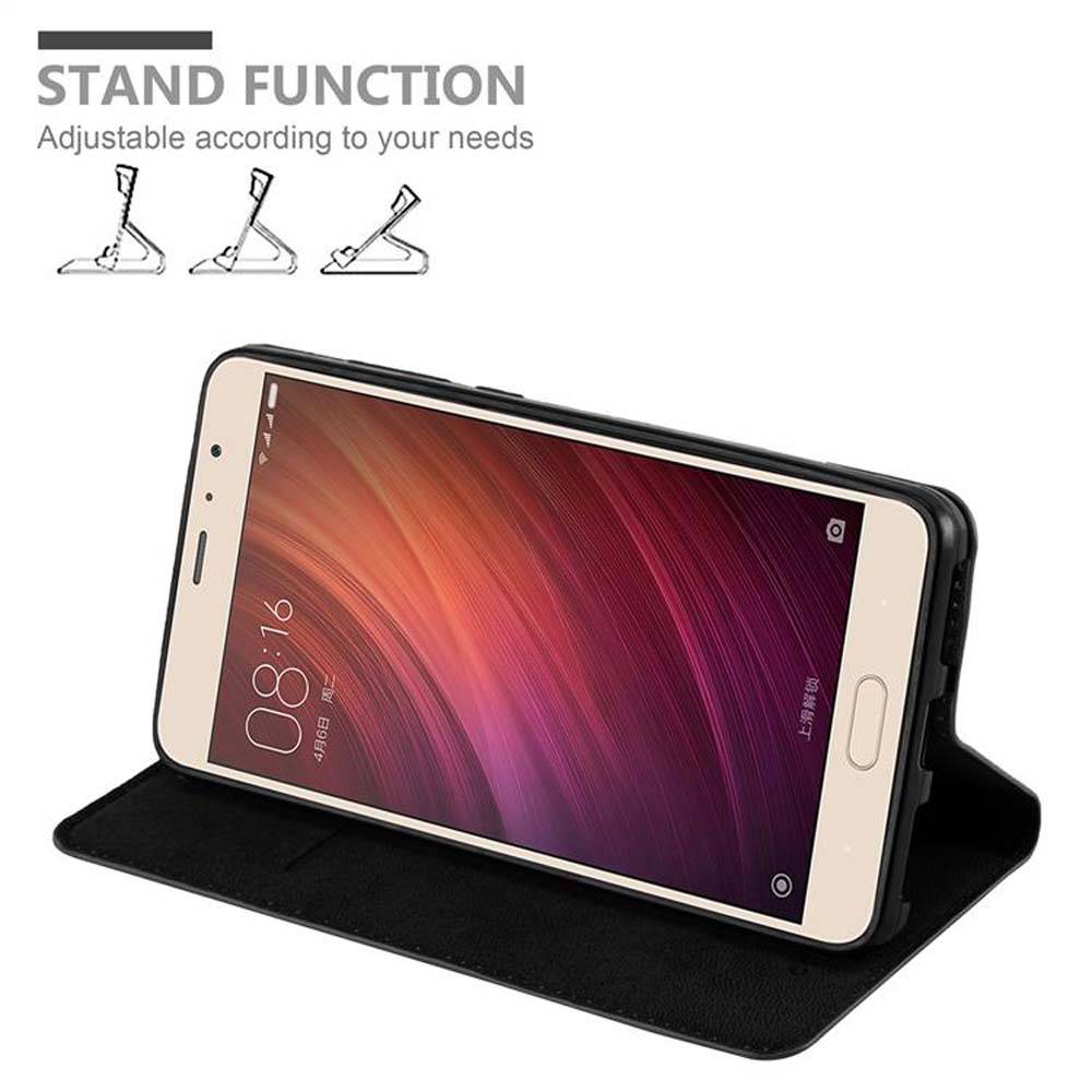 Cadorabo Hülle für Xiaomi RedMi PRO Schutz Hülle in Schwarz Handyhülle Etui Case Cover Magnetverschluss