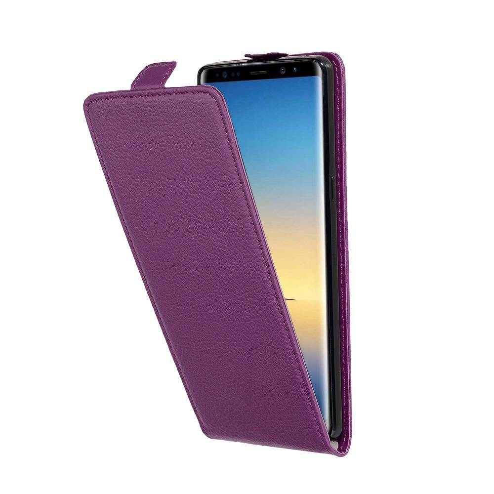 Cadorabo Schutzhülle für Samsung Galaxy NOTE 8 Hülle in Lila Flip Etui Handyhülle Case Cover Kunstleder