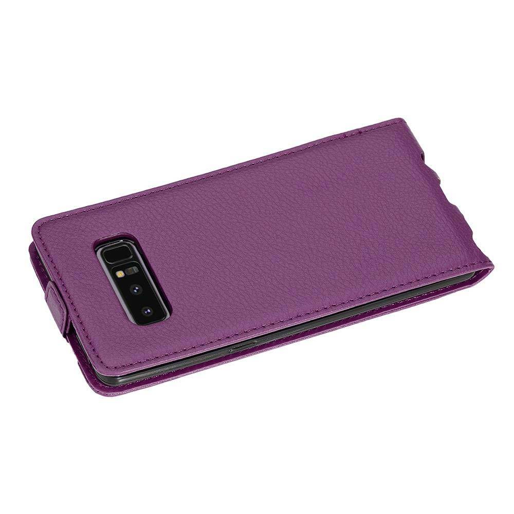 Cadorabo Schutzhülle für Samsung Galaxy NOTE 8 Hülle in Lila Flip Etui Handyhülle Case Cover Kunstleder