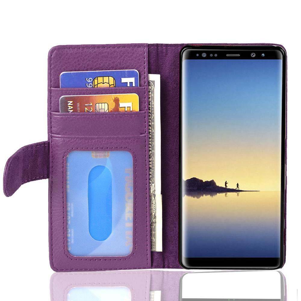 Cadorabo Hülle für Samsung Galaxy NOTE 8 in Lila Backcover Handy Schutz Hülle Book Case Booklet Kartenfächer