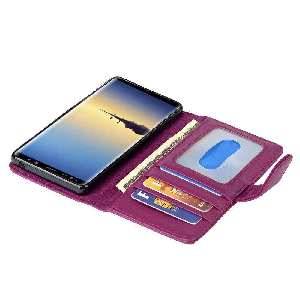 Cadorabo Hülle für Samsung Galaxy NOTE 8 in Lila Backcover Handy Schutz Hülle Book Case Booklet Kartenfächer