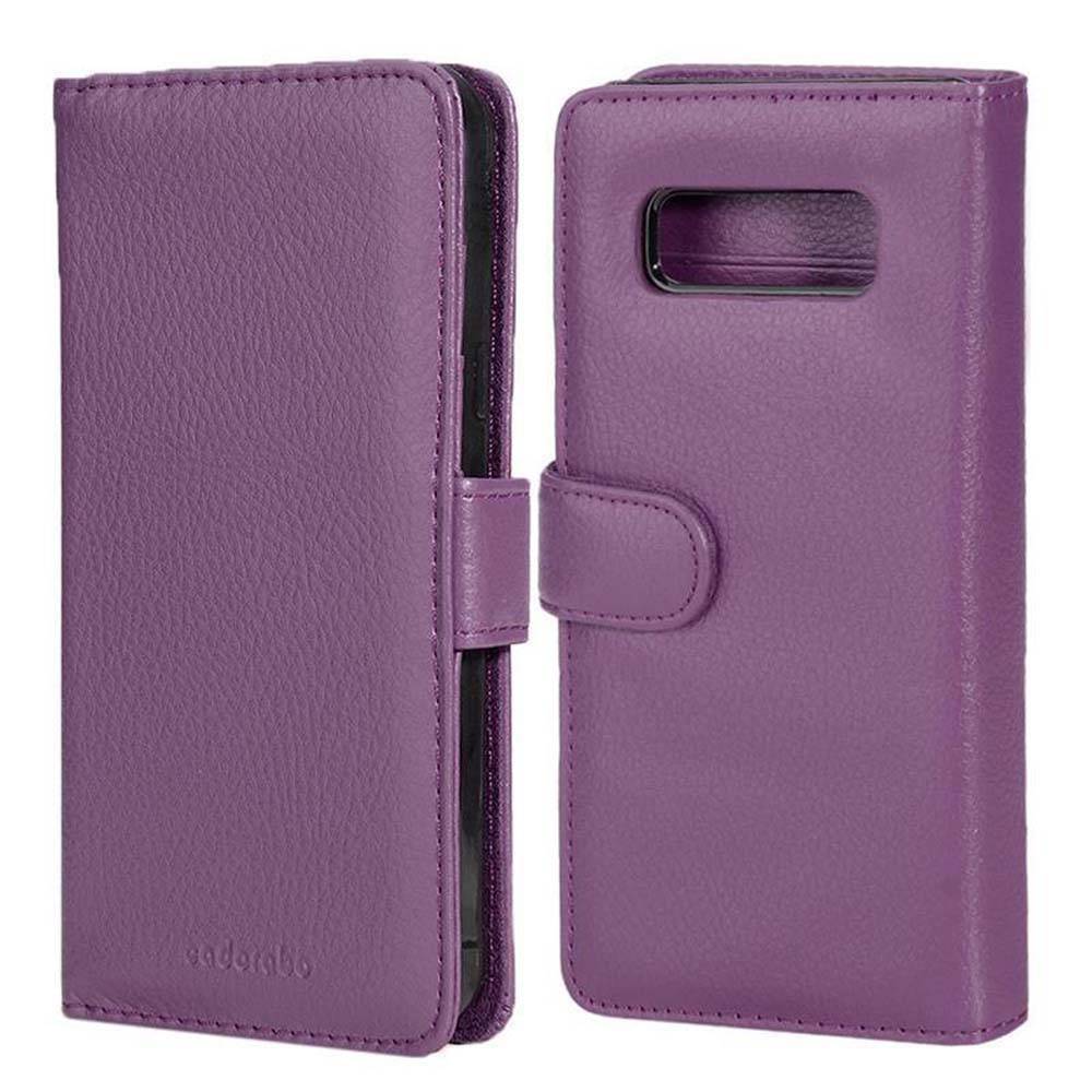 Cadorabo Hülle für Samsung Galaxy NOTE 8 in Lila Backcover Handy Schutz Hülle Book Case Booklet Kartenfächer