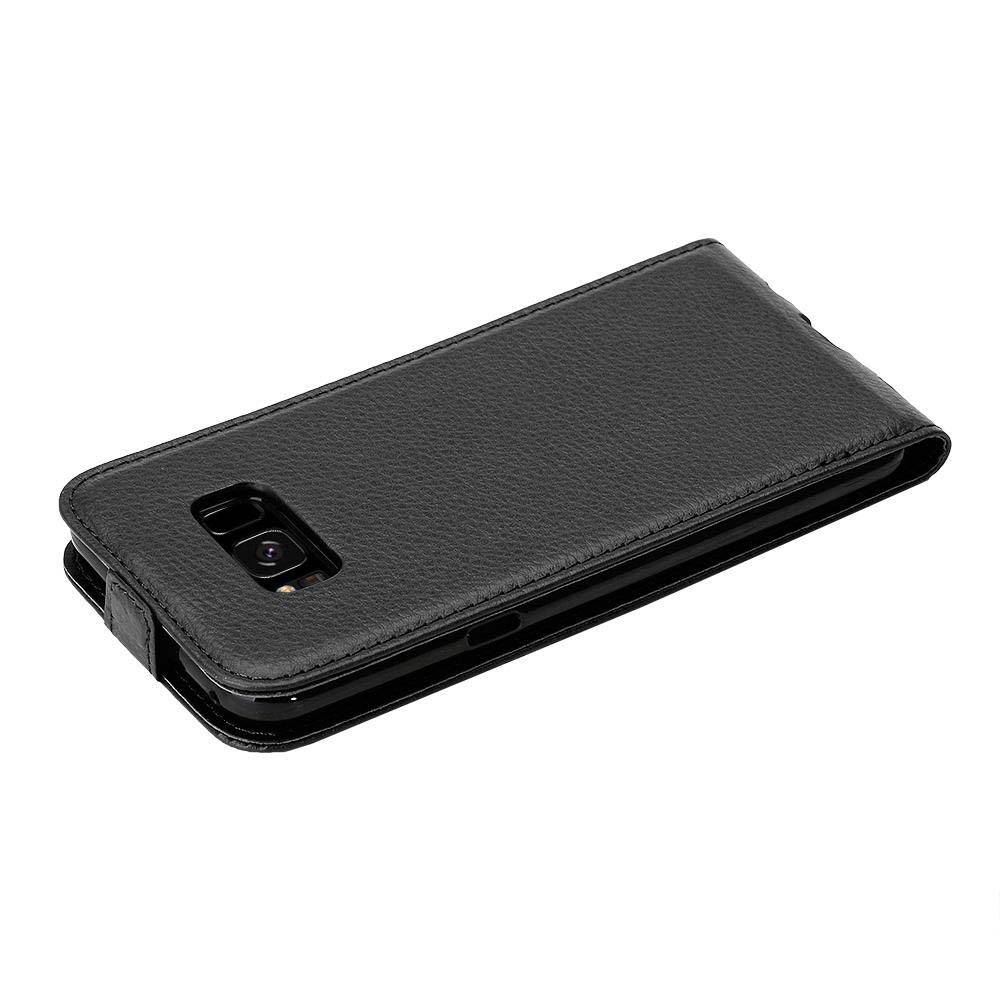 Cadorabo Schutzhülle für Samsung Galaxy S8 PLUS Hülle in Schwarz Flip Etui Handyhülle Case Cover Kunstleder