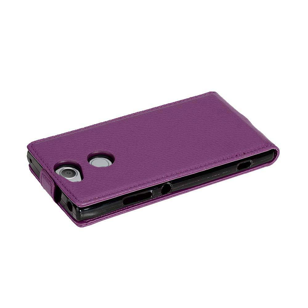 Cadorabo Schutzhülle für Sony Xperia XA2 Hülle in Lila Flip Etui Handyhülle Case Cover Kunstleder