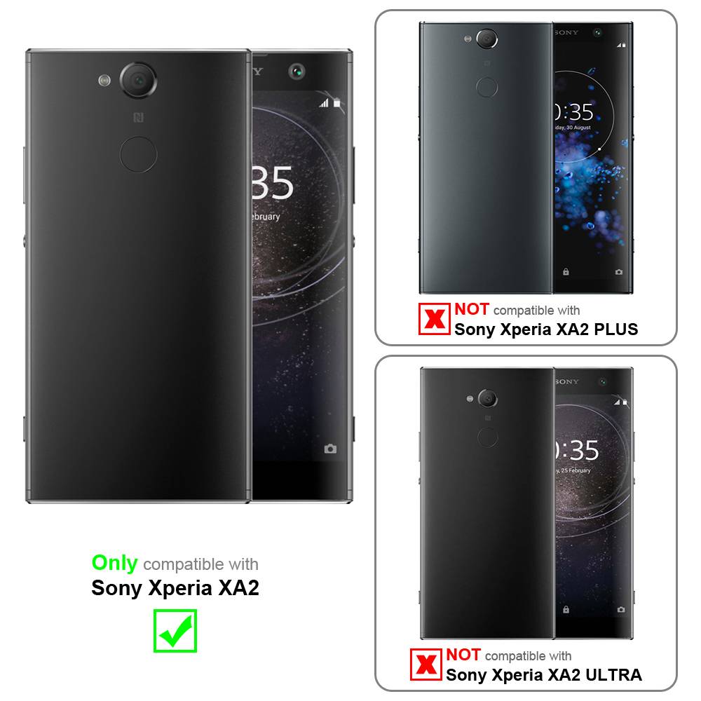Cadorabo Schutzhülle für Sony Xperia XA2 Hülle in Lila Flip Etui Handyhülle Case Cover Kunstleder