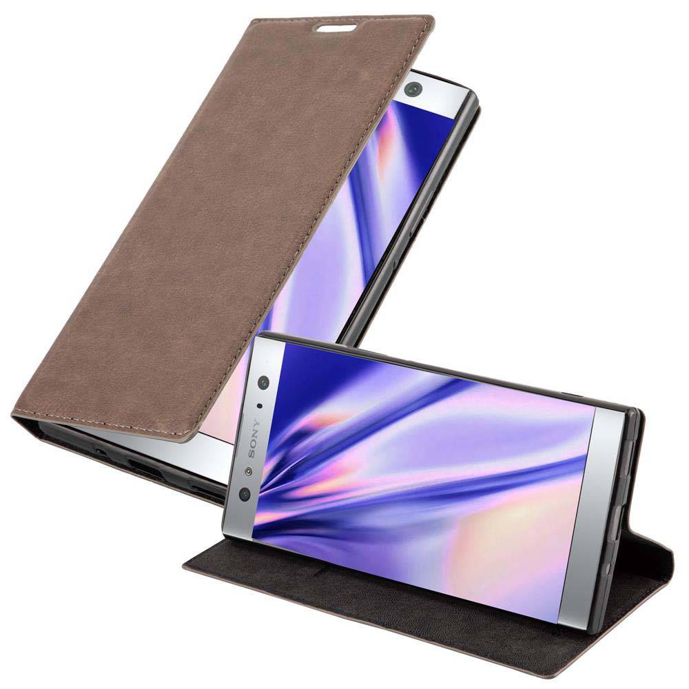 Cadorabo Hülle für Sony Xperia XA2 ULTRA Schutz Hülle in Braun Handyhülle Etui Case Cover Magnetverschluss