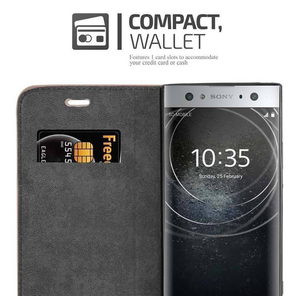 Cadorabo Hülle für Sony Xperia XA2 ULTRA Schutz Hülle in Braun Handyhülle Etui Case Cover Magnetverschluss