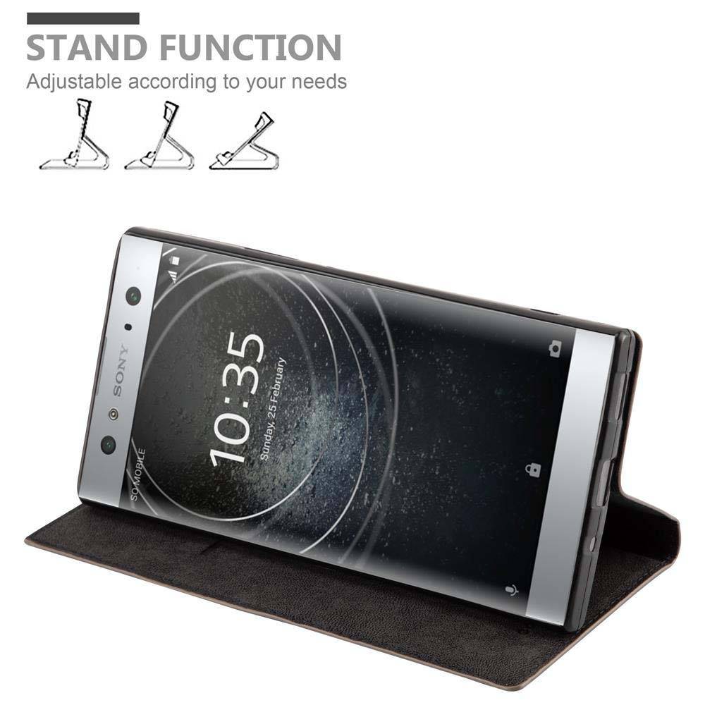Cadorabo Hülle für Sony Xperia XA2 ULTRA Schutz Hülle in Braun Handyhülle Etui Case Cover Magnetverschluss