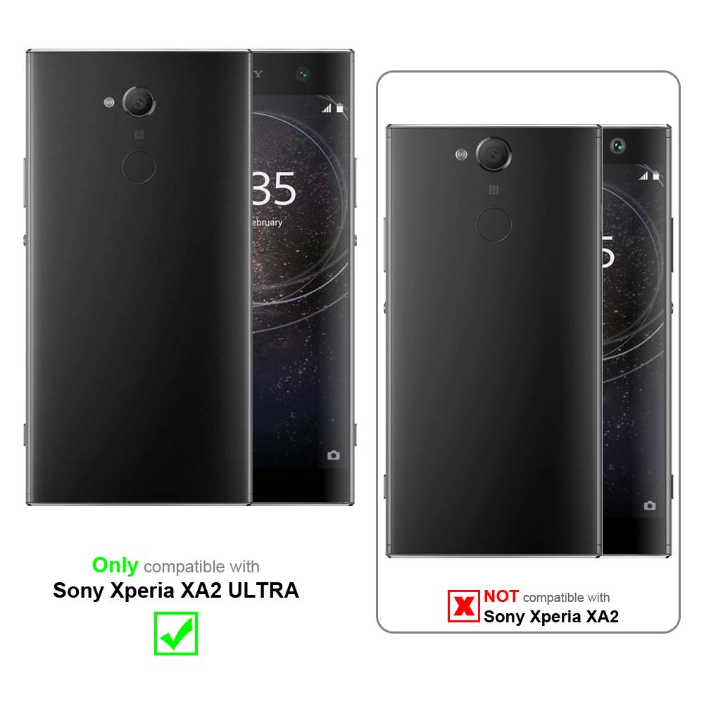 Cadorabo Hülle für Sony Xperia XA2 ULTRA Schutz Hülle in Schwarz Handyhülle Etui Case Cover Magnetverschluss
