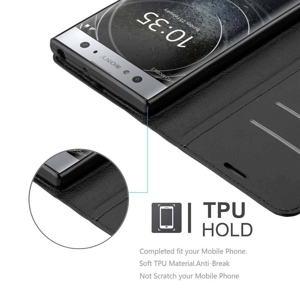 Cadorabo Hülle für Sony Xperia XA2 ULTRA Schutz Hülle in Schwarz Handyhülle Etui Case Cover Magnetverschluss