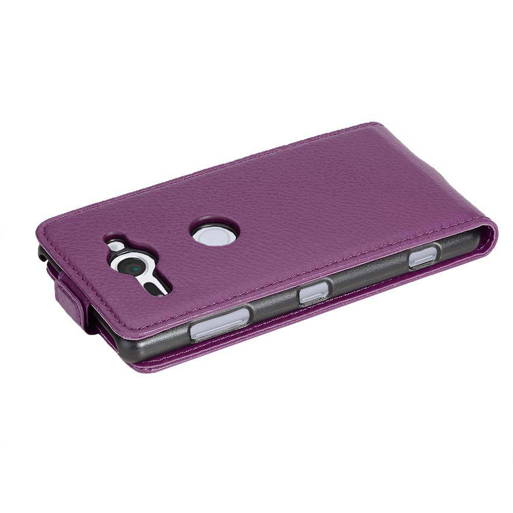 Cadorabo Schutzhülle für Sony Xperia XZ2 COMPACT Hülle in Lila Flip Etui Handyhülle Case Cover Kunstleder
